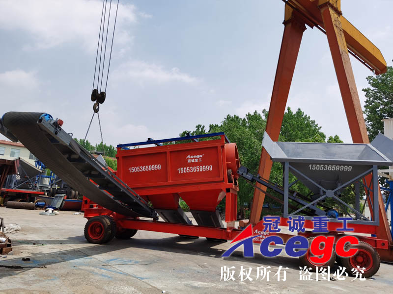 實用移動滾筒篩洗砂機(jī)